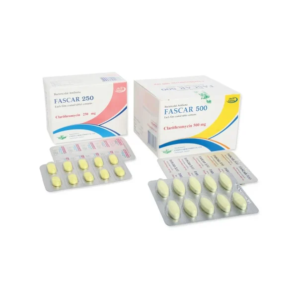 FASCAR（ファスカー）250mg / 500mg 100錠（クラリスロマイシン）| 個人輸入代行